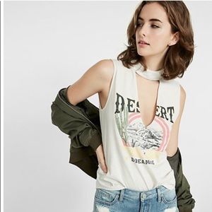 Express Desert Dreams choker muscle tank/tee NWOT